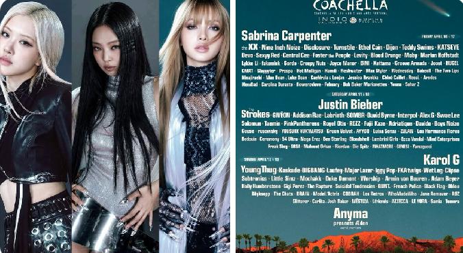 Jennie, Rosé, dan Lisa Hadiri Coachella 2026, Netizen Soroti Absennya Jisoo
